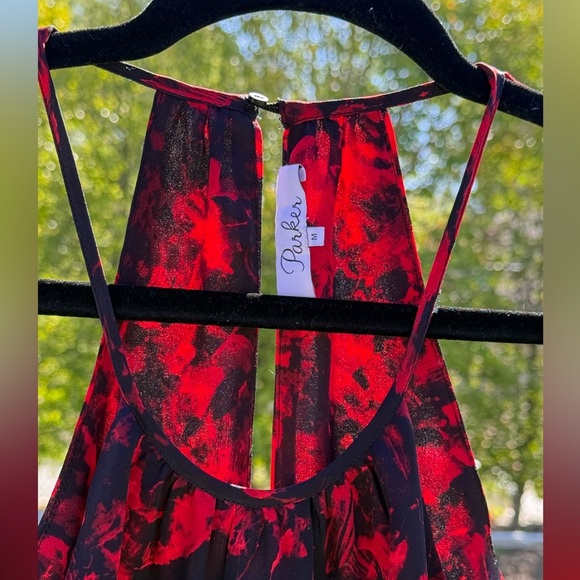 Papaya Asymmetrical Red and Black Tank Top #157 - Picture 2 of 2